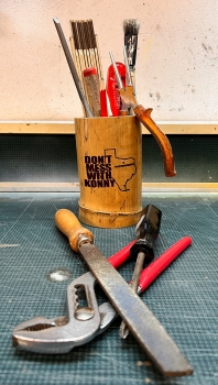 Preview: Bambus Utensilienbecher - Don't mess with Konny